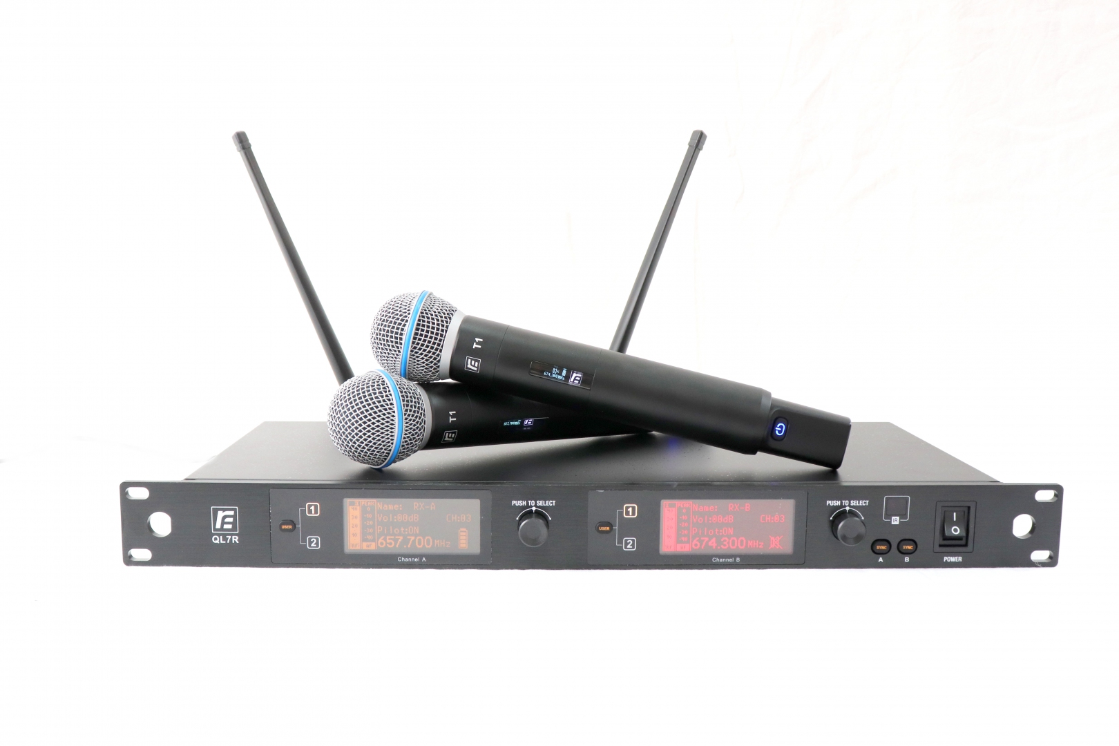 RFIntell QL7R/T1-B 720,500-754,000 МГц 2-канальная радиосистема с 2-мя ручными микрофонами в Армавире