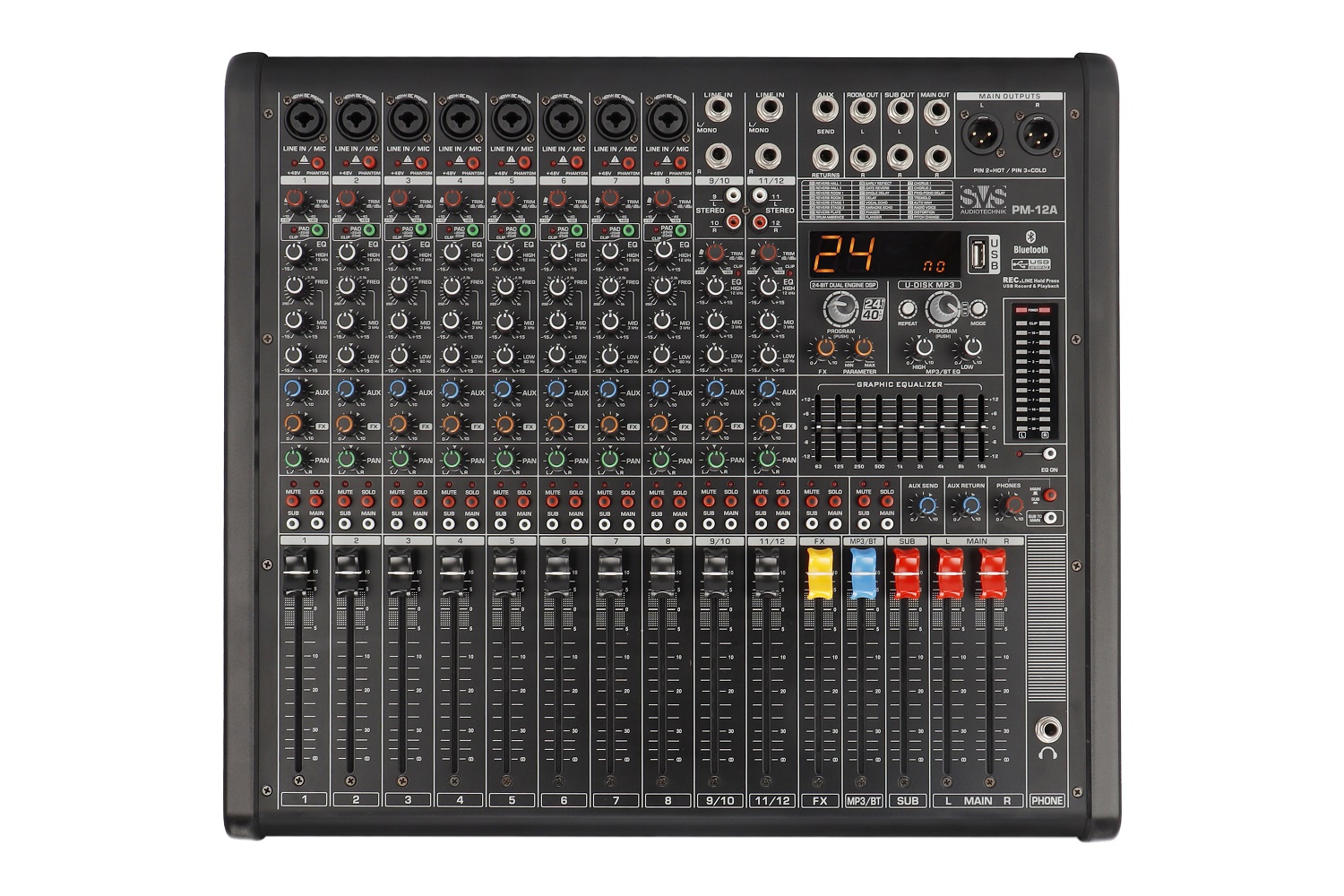 SVS Audiotechnik mixers PM-12A Активный аналоговый микшерный пульт, 12-канальный в Армавире